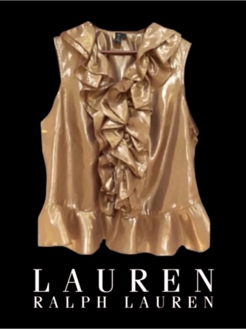 $129 LRL Silk Metallic Blouse